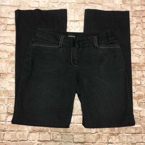 Bebe Pinstripe Dress Slacks / Trousers - Picture 2 of 8